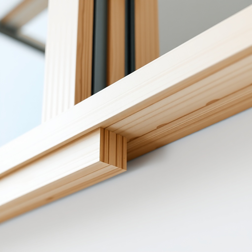 <clean photorealistic photo/illustration of a close-up of an Egepen Deceuninck wooden wind